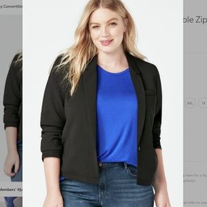 Convertible Zip Blazer - JustFab